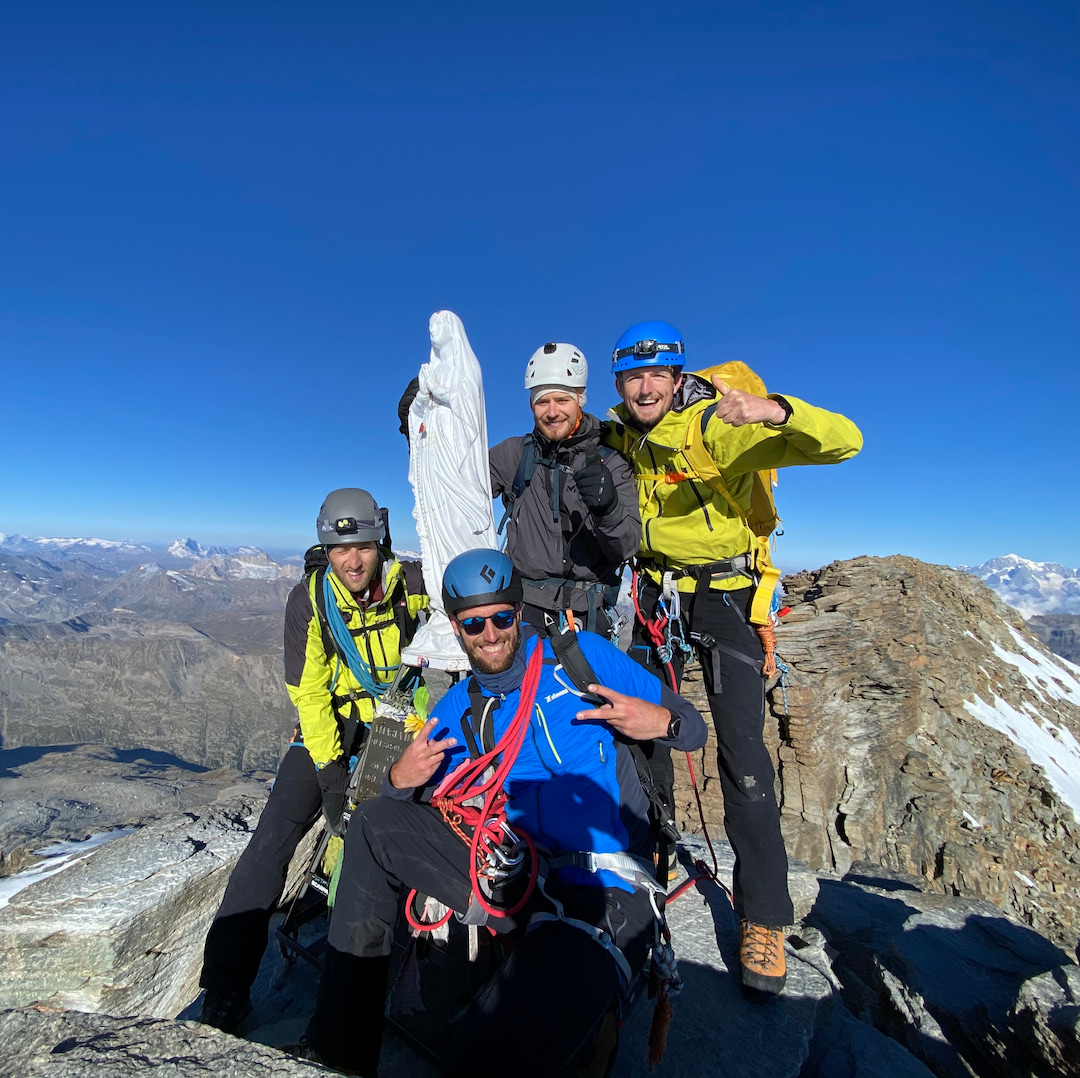 Team on a high summit