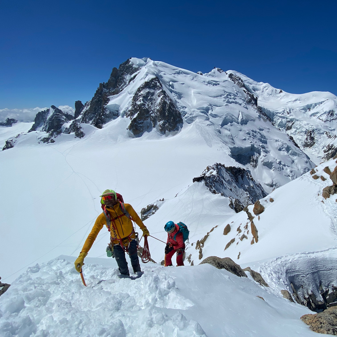 Team on a high summit